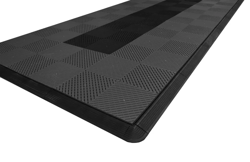 Ribtrax Smooth Pro Motorcycle Mat - Grey with Black Stripe 7